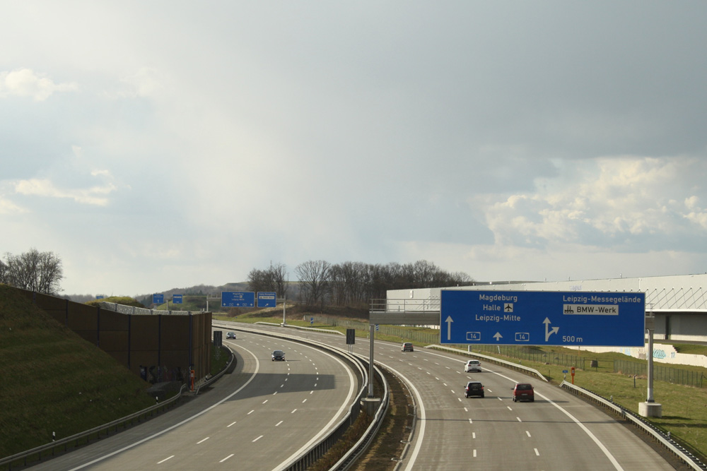 Autobahn im Leipziger Norden. Foto: Ralf Julke