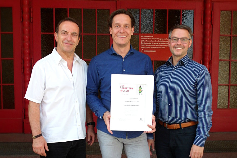 vlnr: Stefan Klingele, Cusch Jung Torsten Rose. Foto: Musikalische Komödie