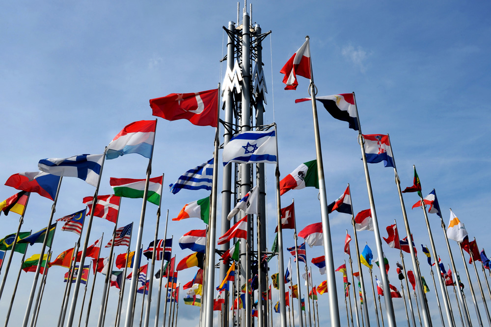 Das Doppel-M am Turm des Messegeländes. Foto: Leipziger Messe/Grubitzsch