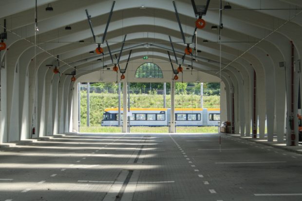 Der XL als Star im Hintergrund der großen Wagenhalle in Dölitz. Foto: Ralf Julke