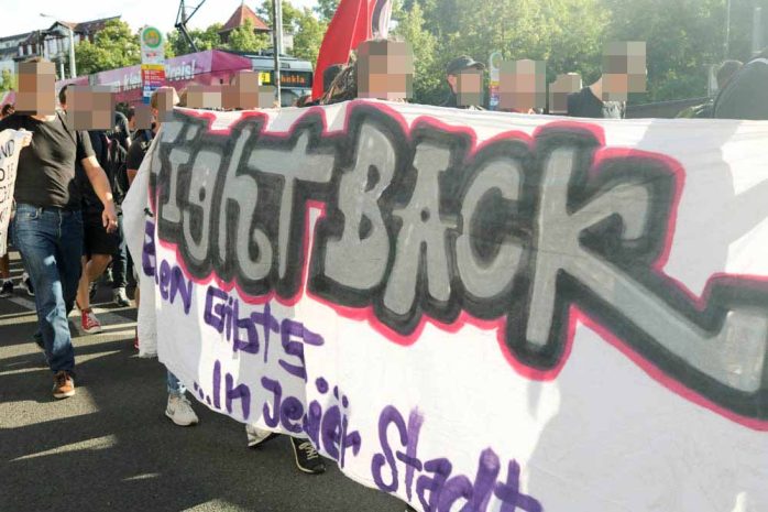 Antirepressionsdemo am 3. Juli 2017 in Leipzig. Foto: Martin Schöler
