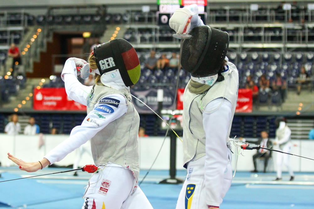 Eva Hampel (Tauberbischofsheim) vs. Miriam Schreiber (Schweden). Foto: Jan Kaefer