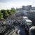 Übersicht/Blick auf die "Welcome to Hell" Demonstration am Hamburger Fischmarkt, gegen den G20 Gipfel, bevor diese geräumt wird. Foto: Tim Wagner