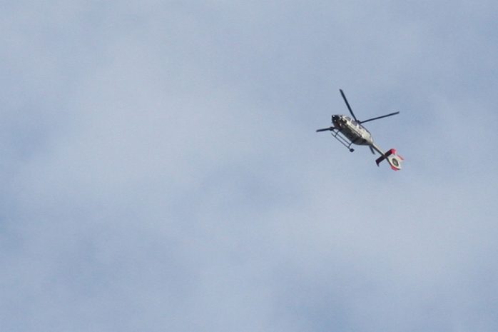 Einsatzkosten: 12.000 Euro die Stunde. Einsatzzeit etwa 3 Stunden über Leipzig. Foto: Michael Freitag