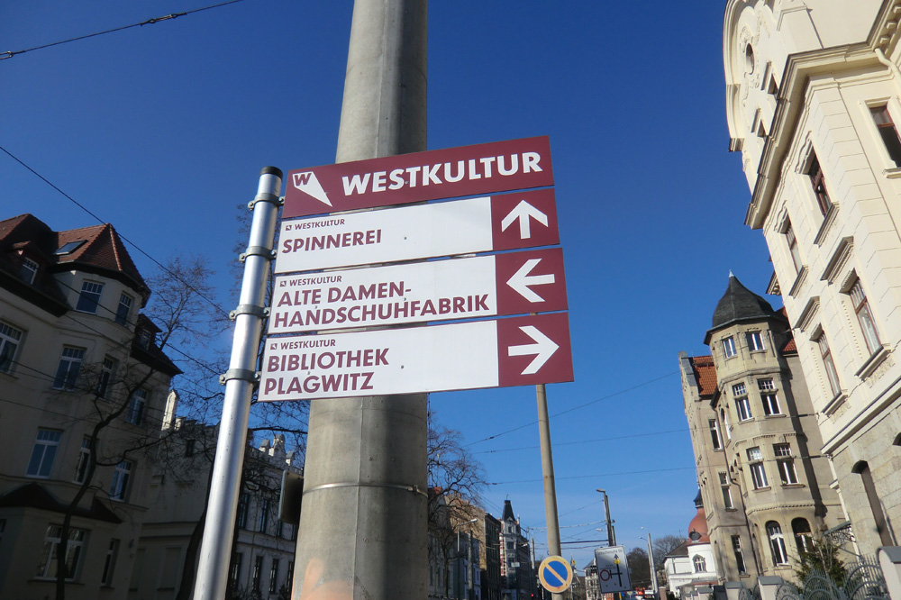Wegweiser zur Westkultur. Foto: Marko Hofmann