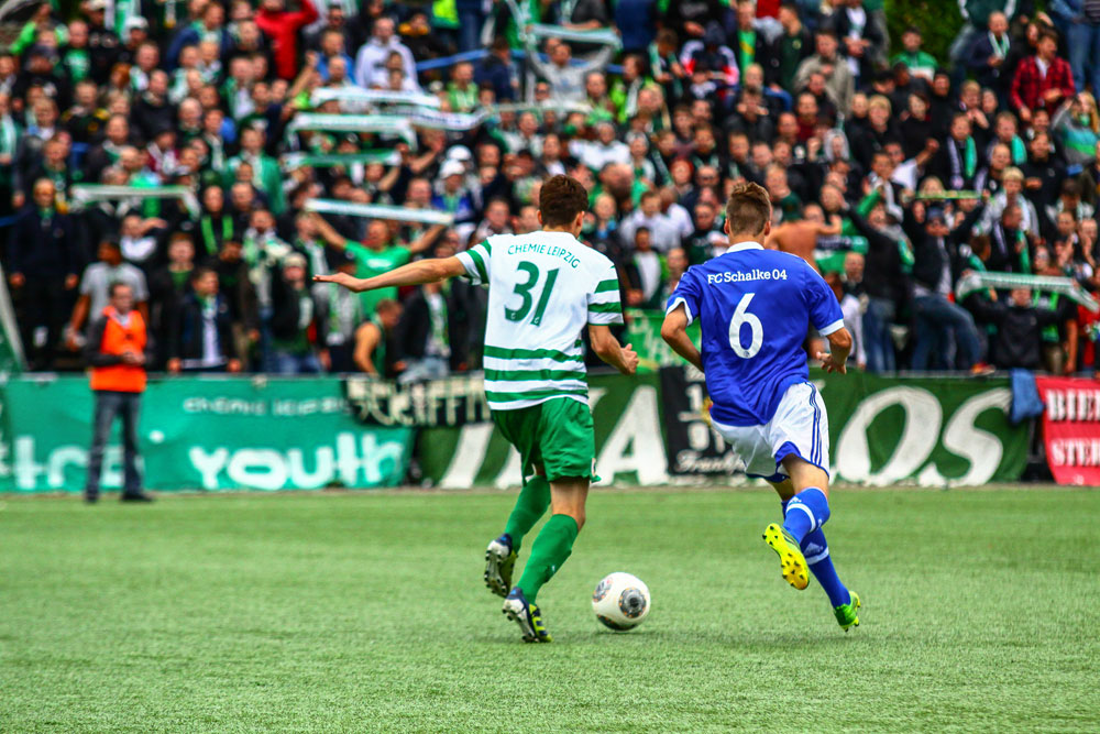 BSG Chemie gg. Schalke 04 (U23), 2013, Gelsenkirchen. Foto: BSG Chemie Leipzig / Christian Donner