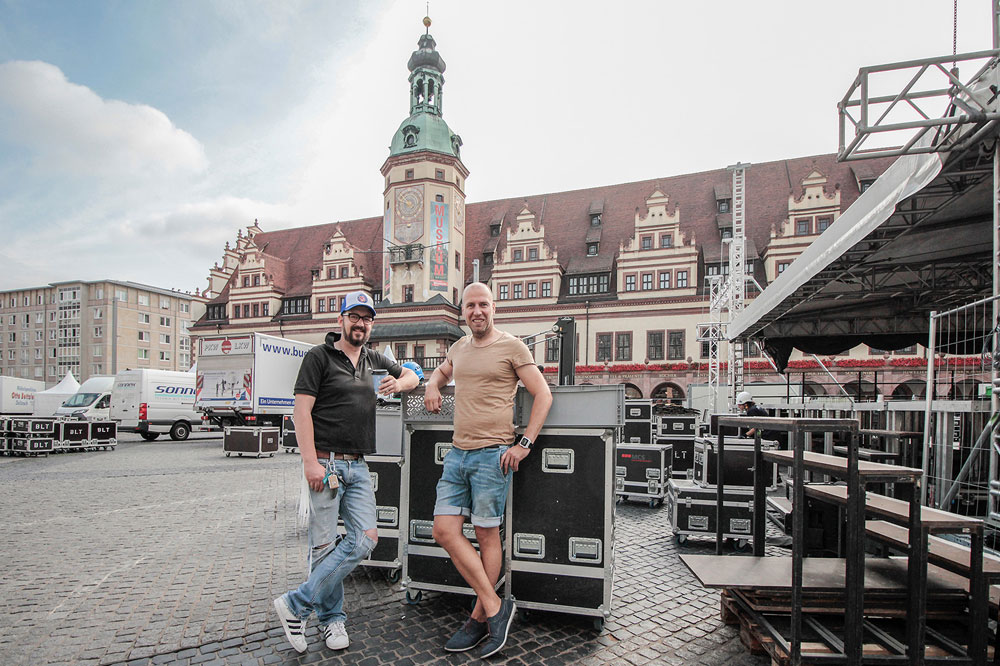 Der Countdown läuft. Erstmals halten Martin Koslik und Ronny Winkler (v. l.) von „koslik & friends“ als Veranstalter der Classic Open die Fäden in der Hand. Foto: SINNergy/Roman Friedrich