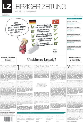 Die LEIPZIGER ZEITUNG Nr. 45. Screen Titel
