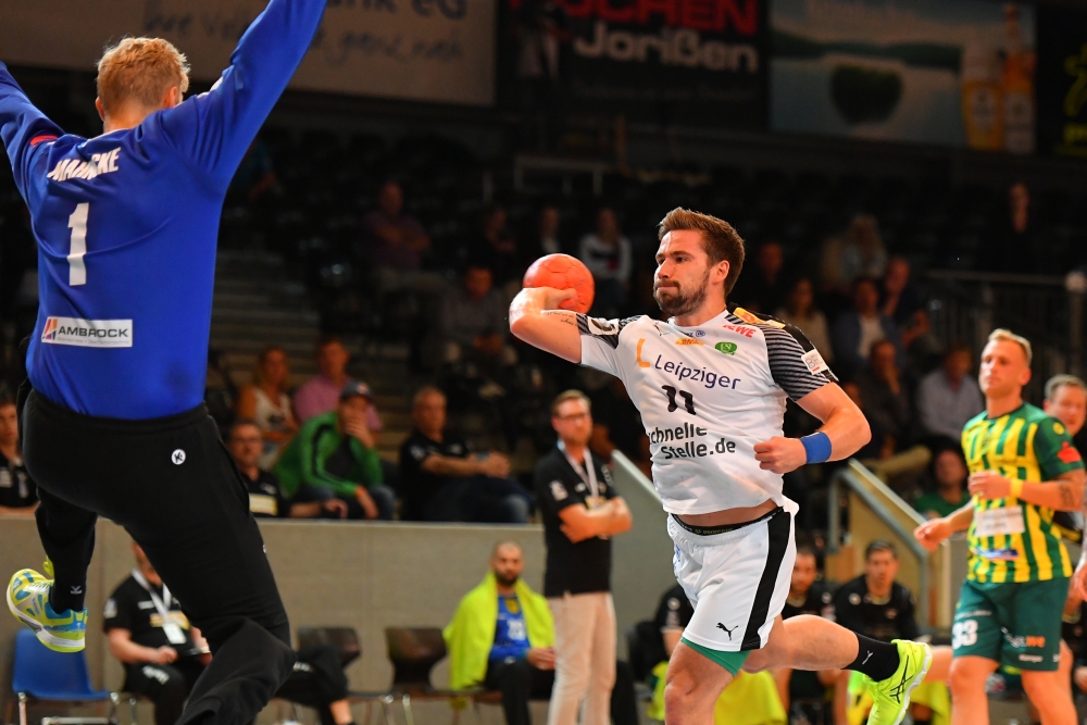 Lukas Binder war mit 8 Treffern der erfolgreichste Leipziger Torschütze. Foto: Rainer Justen