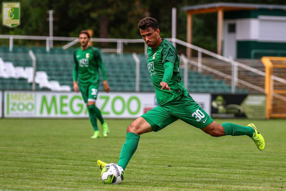 Alexander Rodriguez-Schwarz beim Testspiel gg. Askania Bernburg am 12.08.2017. Foto: BSG Chemie Leipzig