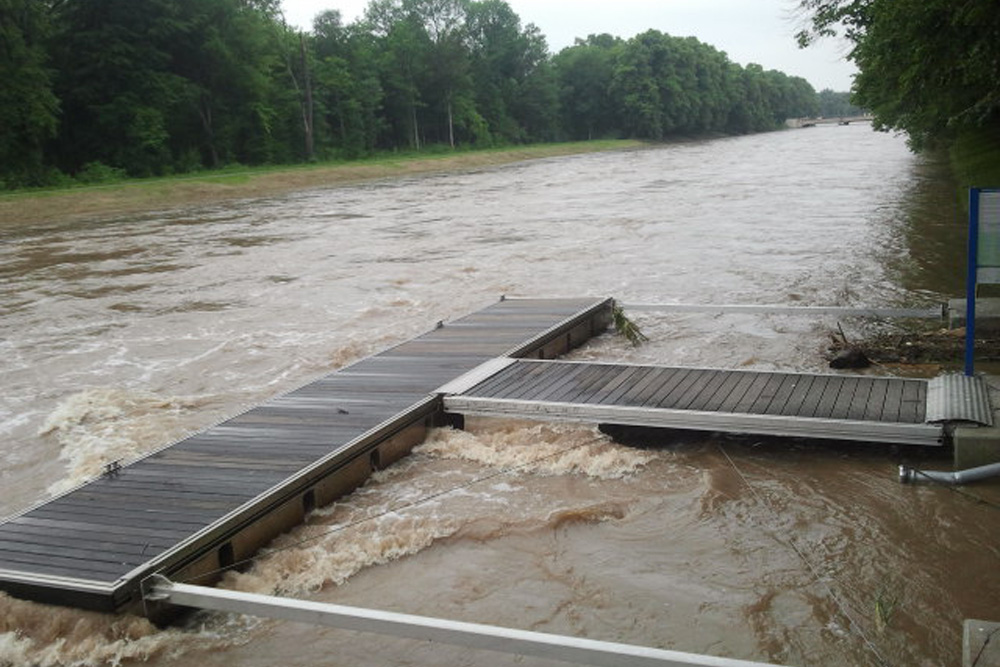 Hochwasser an der Weißen Elster 2013. Foto: Marko Hofmann