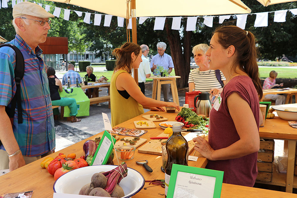 Diskussionen über die Landwirtschaft im Raum Karlsruhe. Foto: Benjamin Knispel/WWF