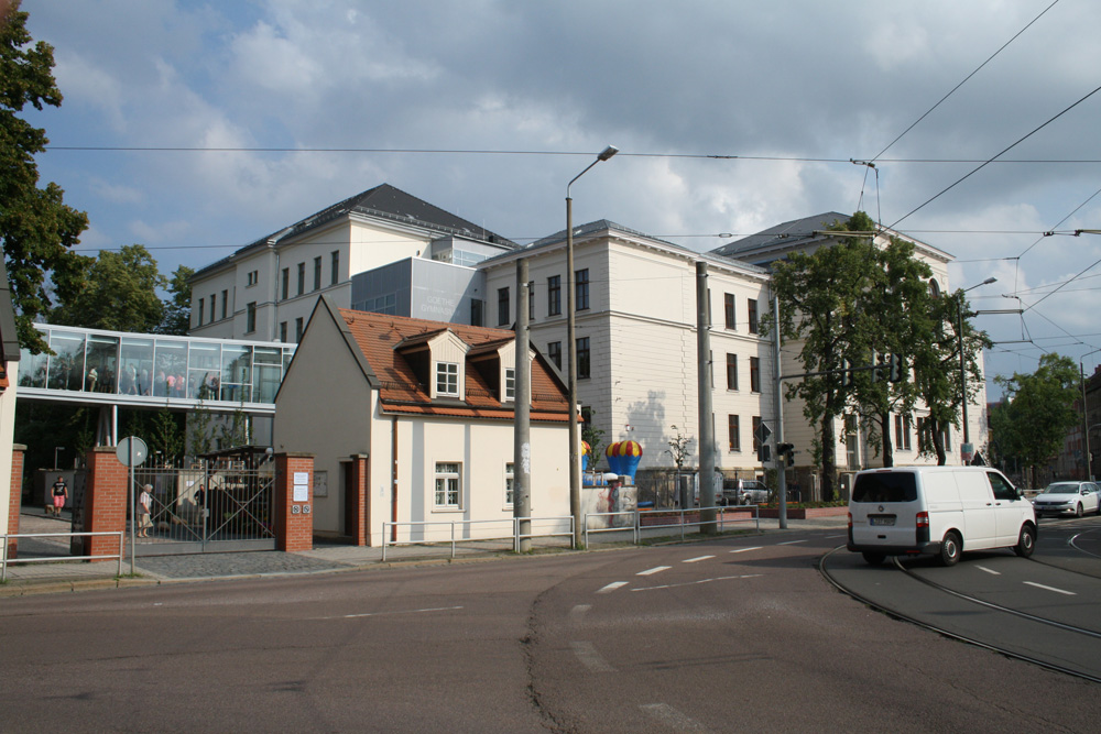 Das Gebäude Gorkistraße 25 des neuen Goethe-Gymnasiums. Foto: Ralf Julke
