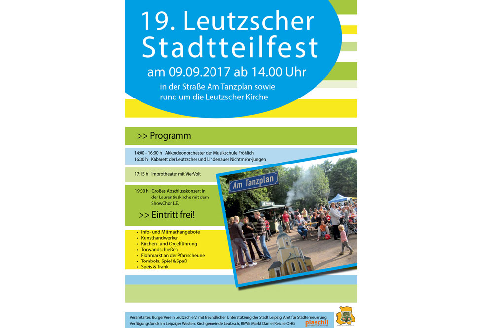 Plakat: BürgerVerein Leutzsch