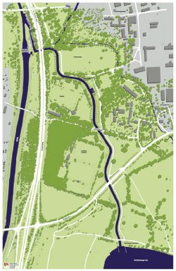 Das Gesamtprojekt „Wasserschlange“. Karte: Kommunales Forum Südraum Leipzig