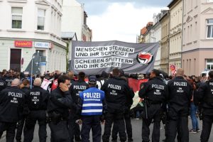 Blieb übrigens friedlich. "Die" Antifa war bereits am 2. September 2017 schon einmal in Wurzen. Foto: L-IZ.de