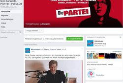 Nico Semsrott steht nun anstelle von Nicolaus Fest (AfD) zur Wahl. Screenshot Facebookgruppe Die PARTEI