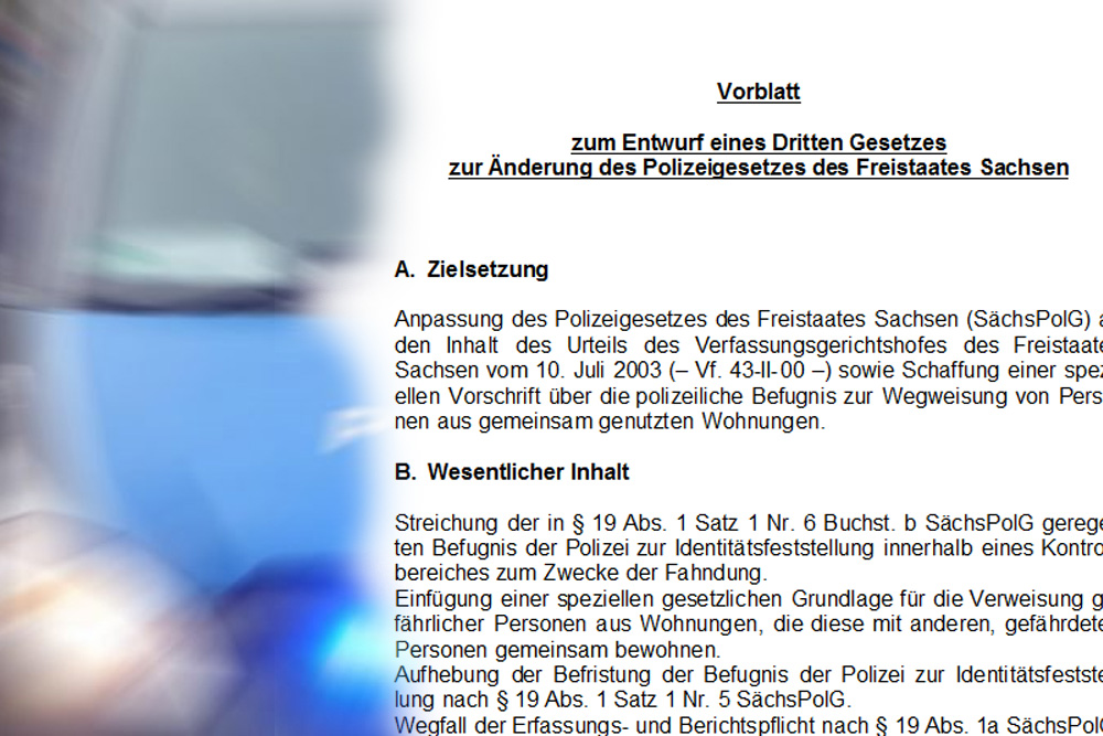 Polizeigesetz von 2003. Montage: L-IZ