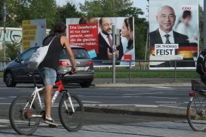 Wahlplakat mit Martin Schulz. Foto: Ralf Julke