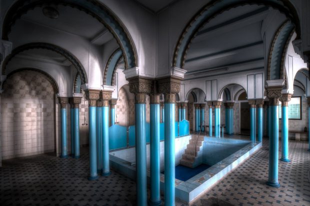 Sauna 1. Klasse im Stadtbad. Foto: Förderstiftung Leipziger Stadtbad, M. Fey.