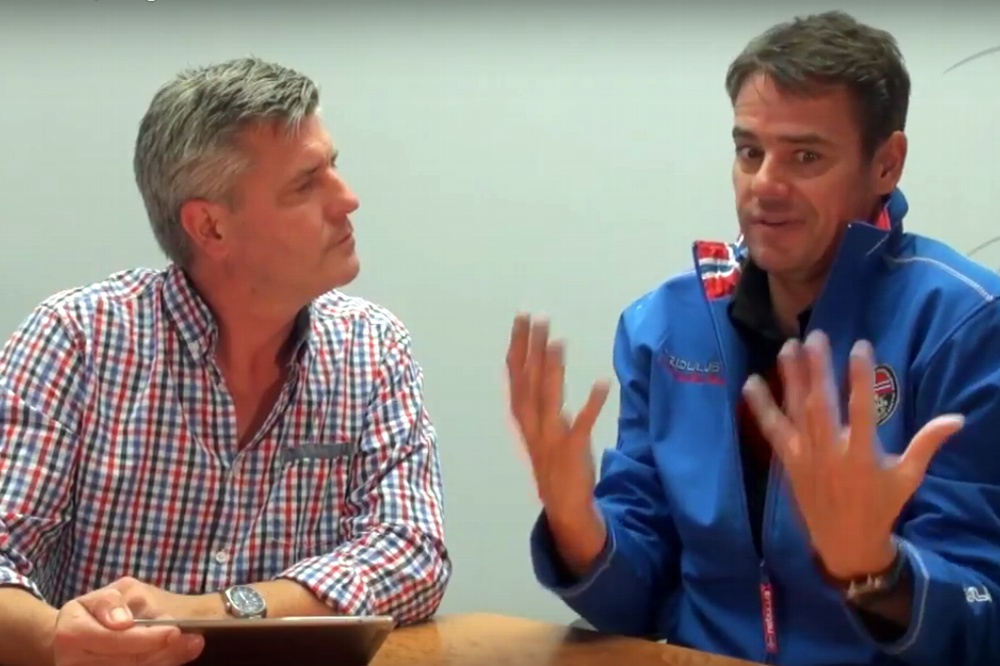 Norman Landgraf und Roman Knoblauch beim "Vorspiel". Foto: Screen Video Heimspiel TV