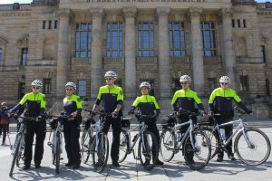 Fahrradstaffel der Leipziger Polizei. Foto: Martin Schöler
