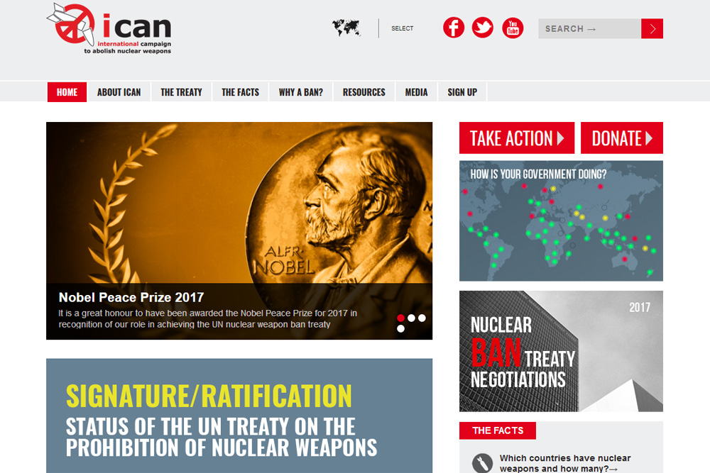 Die Ican-Homepage. Screenshot: L-IZ