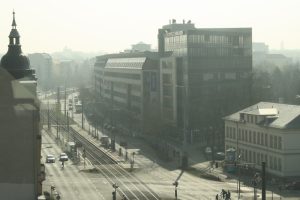 Blick über die Prager Straße Richtung Südosten. Foto: Ralf Julke
