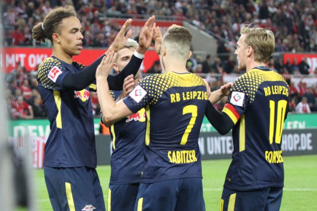 Freude über den Führungstreffer von Poulsen. Foto: GEPA pictures/Roger Petzsche