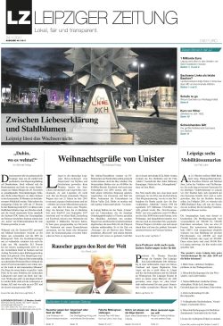 Das Titelblatt der Novemberausgabe der LEIPZIGER ZEITUNG. Screen PDF