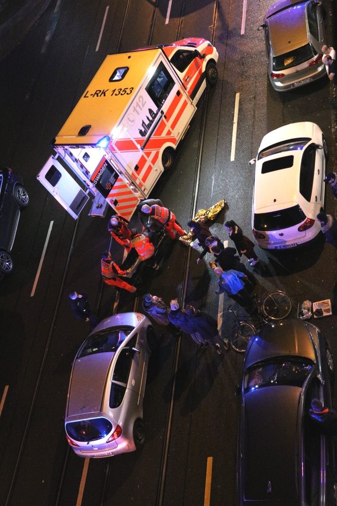 Der nächste Unfall am 27.11.2017 an der "inneren Jahnallee". Foto: Privat