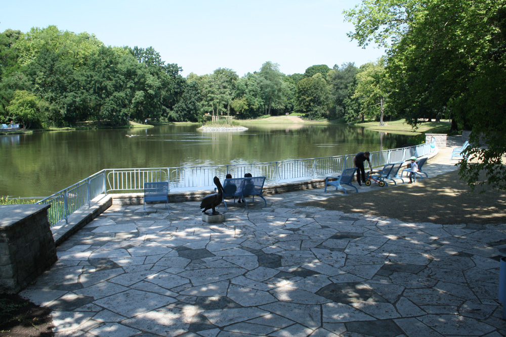 Der Inselteich war 1897 Teil des Ausstellungsgeländes. Foto: Ralf Julke