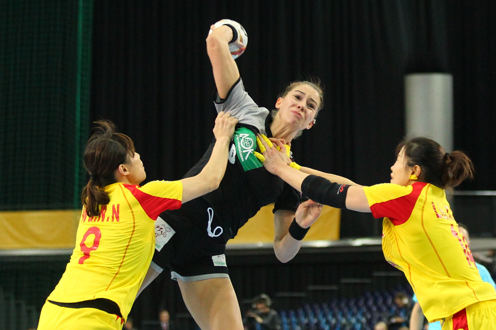 Emily Bölk war mit ihren vier Treffern die erfolgreichste Werferin der Partie. Foto: Jan Kaefer