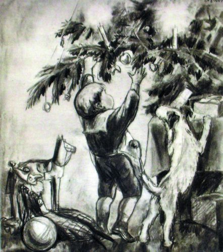 Frohe Weihnachten - Handzeichnung aus der NLZ Bilderwoche zum Jahresende.