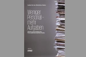 Die KPMG-Studie "Weniger Personal - mehr Aufgaben". Cover: KPMG