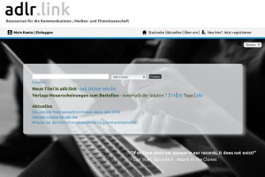 Screenshot des Webportals adlr.link. Foto: Universitätsbibliothek Leipzig