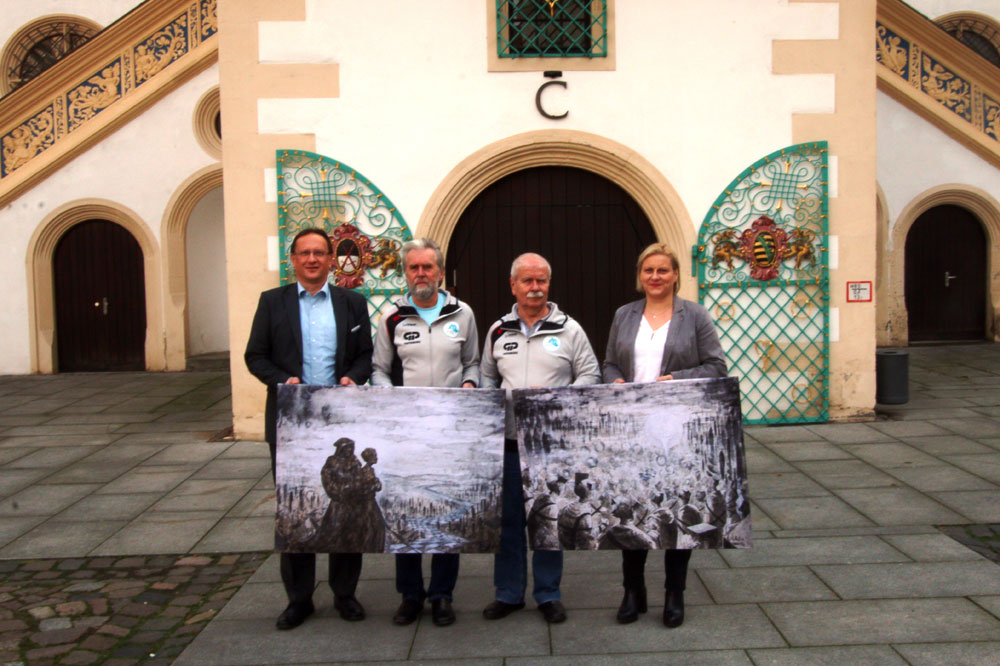 von links nach rechts: Steffen Fleischer, Wilfried Nadler, Peter Junge, Katrin Arndt. Foto: Landratsamt