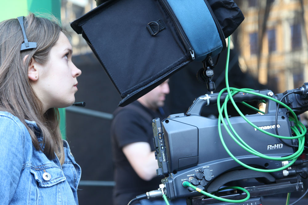 Medientechnik-Studierende der HTWK Leipzig im Einsatz. Foto: HTWK Leipzig