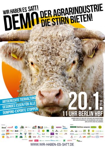 Plakat zur Demo am 20. Januar in Berlin.