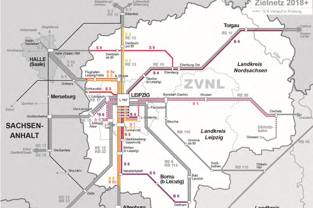 Das Zielnetz 2018+. Karte: ZVNL