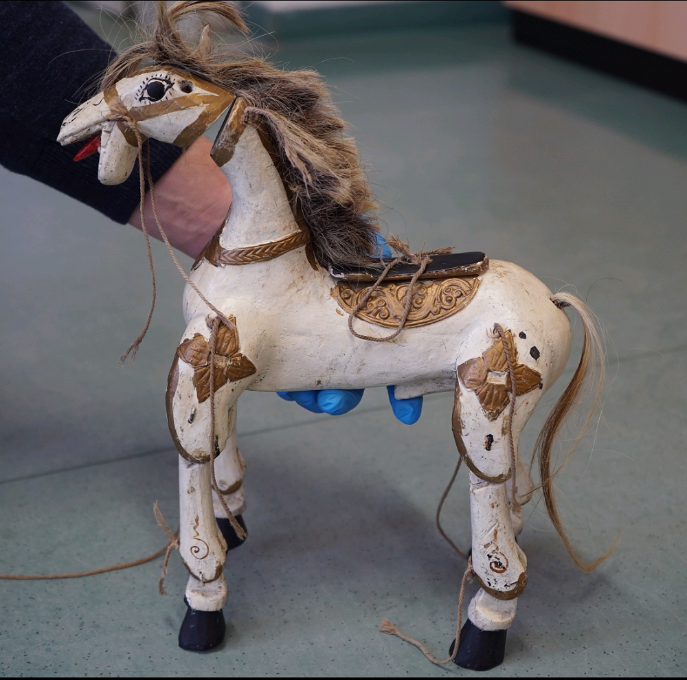 Holzpferd. Foto: Polizei Leipzig