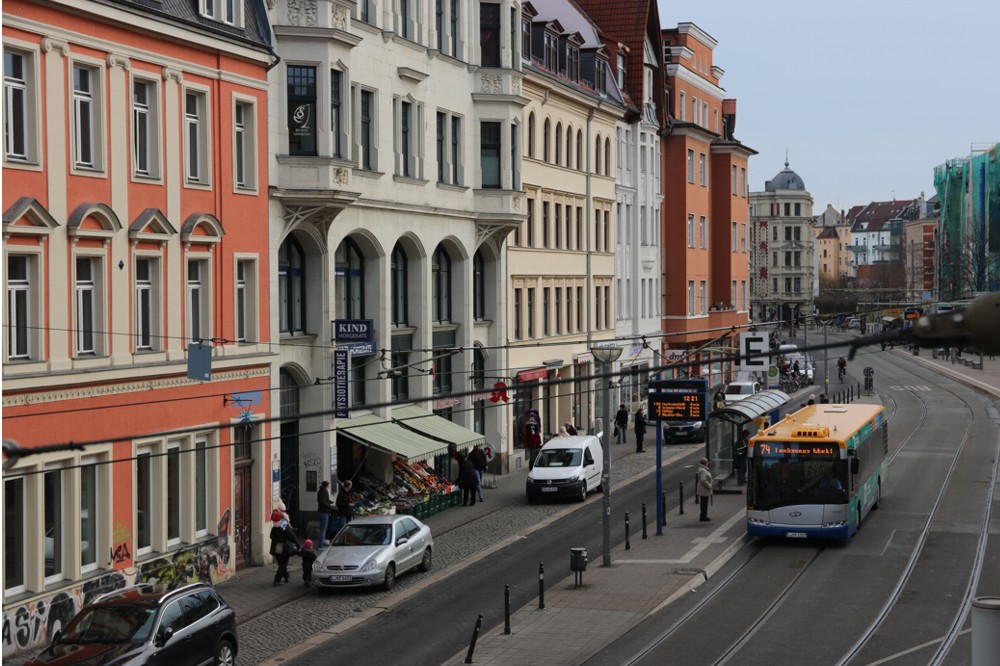 Die Nordseite des Lindenauer Marktes soll fußgängerfreundlich werden. Foto: L-IZ.de
