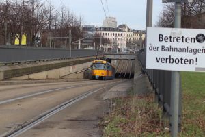 Straßenbahntunnel an der Jahnallee. Foto: L-IZ.de