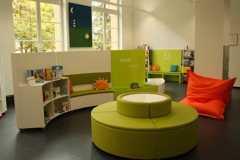 Blick in die Kinderabteilung der Stadtbibliothek. Foto: Ralf Julke