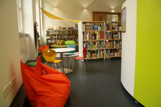 Blick in die Kinderabteilung der Stadtbibliothek. Foto: Ralf Julke