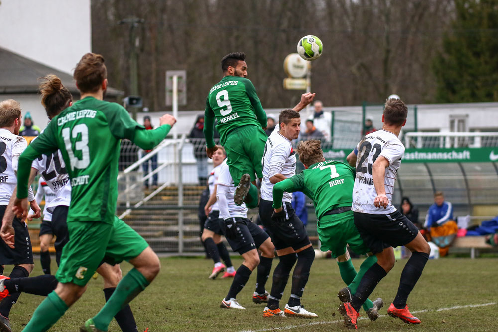 BSG Chemie gg. Budissa Bautzen; Alfred-Kunze-Sportpark, 11.02.2018. Foto: BSG Chemie Leipzig/Christian Donner