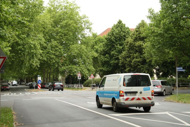 Naunhofer Straße stadteinwärts. Foto: Ralf Julke