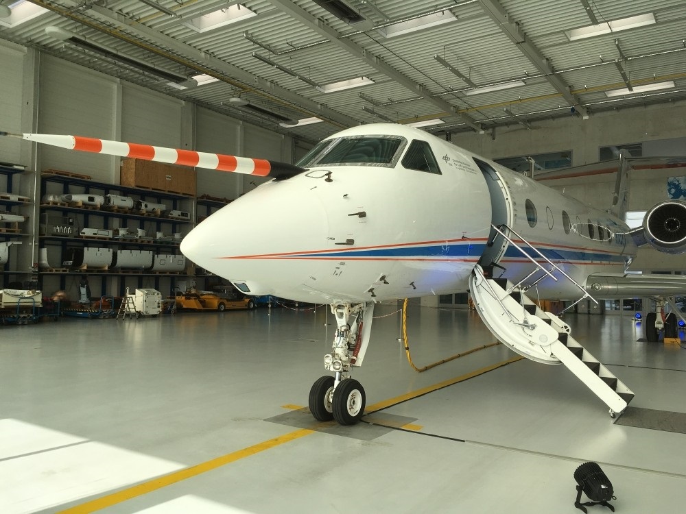 HALO "High Altitude and Long Range Research Aircraft" Foto: Carsten Heckmann/Universität Leipzig