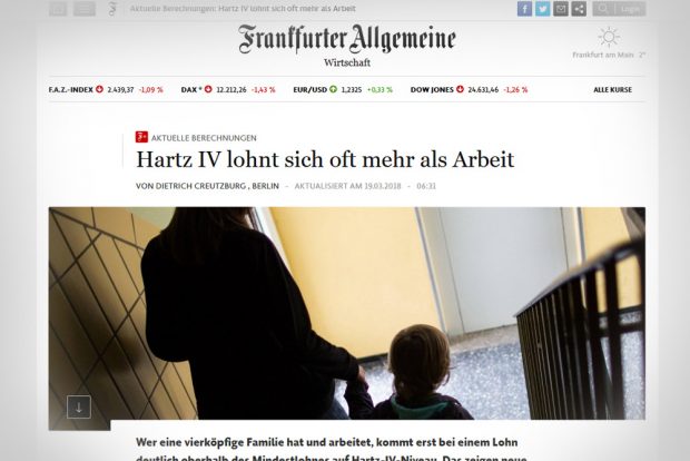 Die Geschichte am 19. März bei der F.A.Z. Screenhot: L-IZ