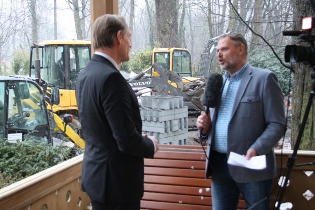 Burkhard Jung im Interview fürs Fernsehen. Foto: Ralf Julke